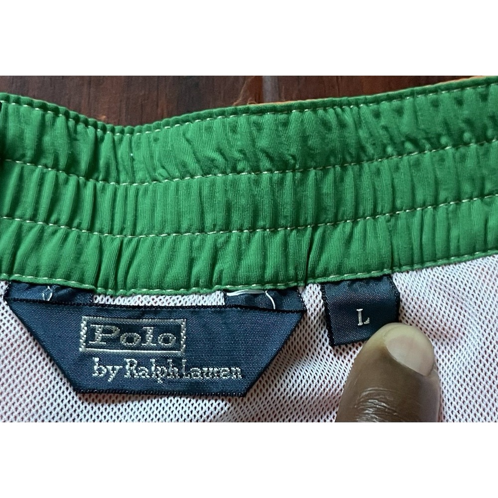 Polo Ralph Lauren Nylon Swim Trunks Orange Green 418887 Men's SZ 34W x 9L BNWOT - Picture 7 of 14